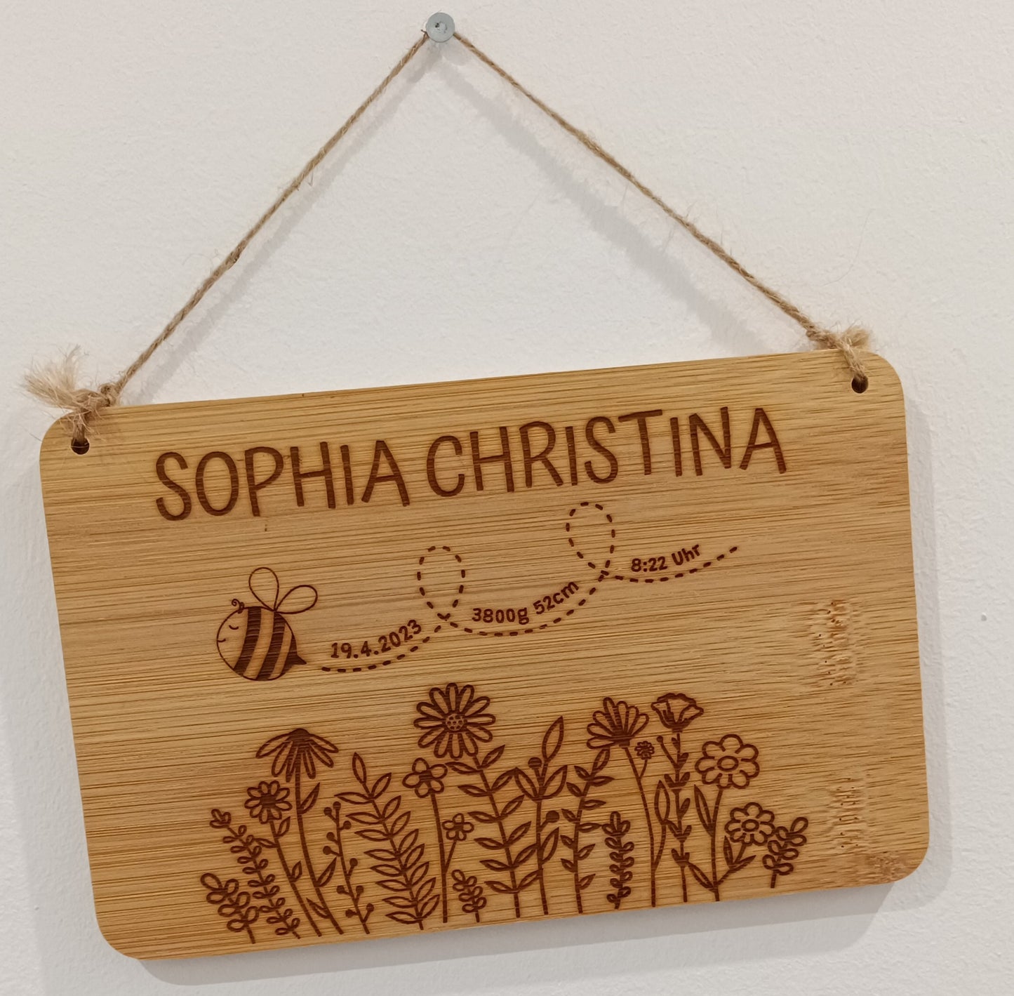 Geburtstafel Holz