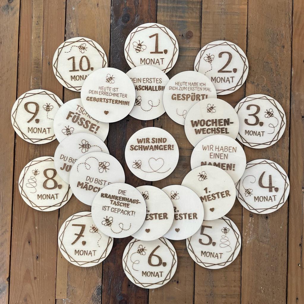 Meilensteinkarten Schwangerschaft