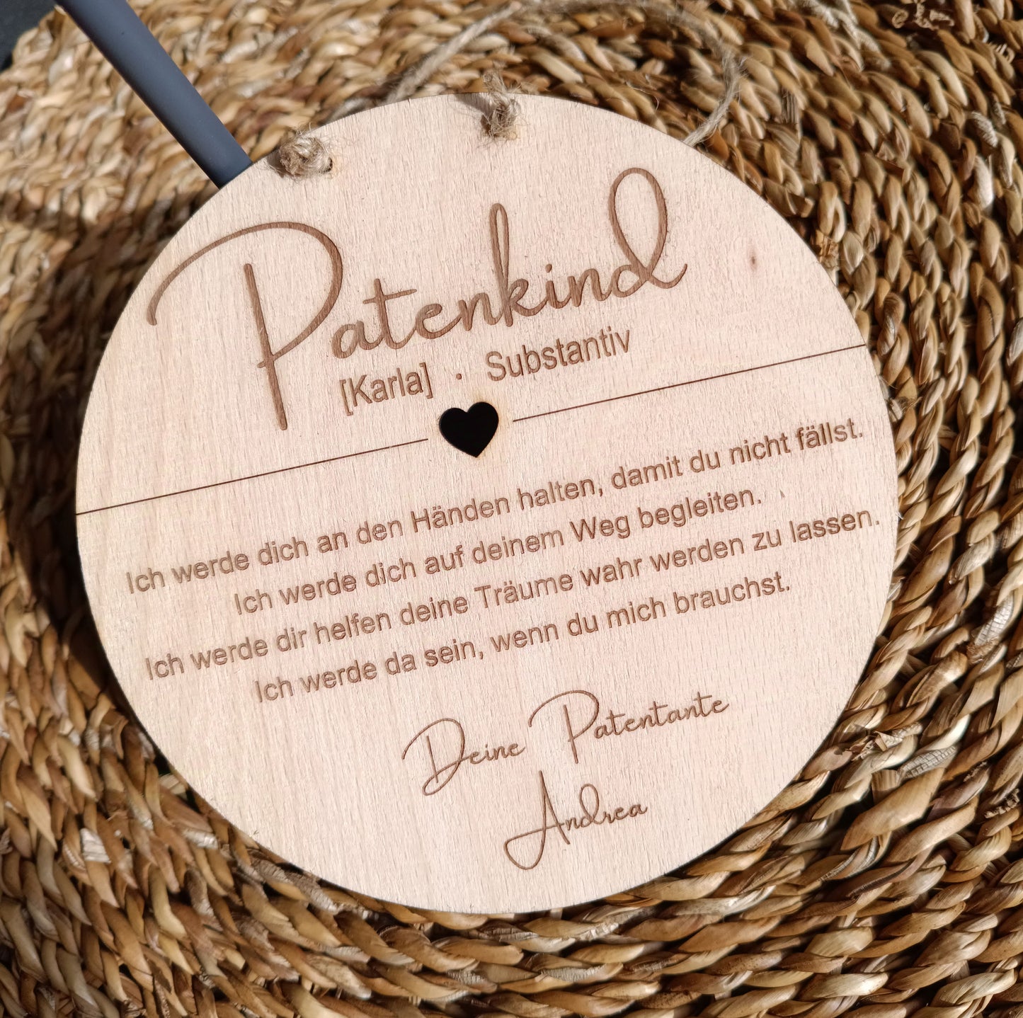 Patenkind-Aufhänger