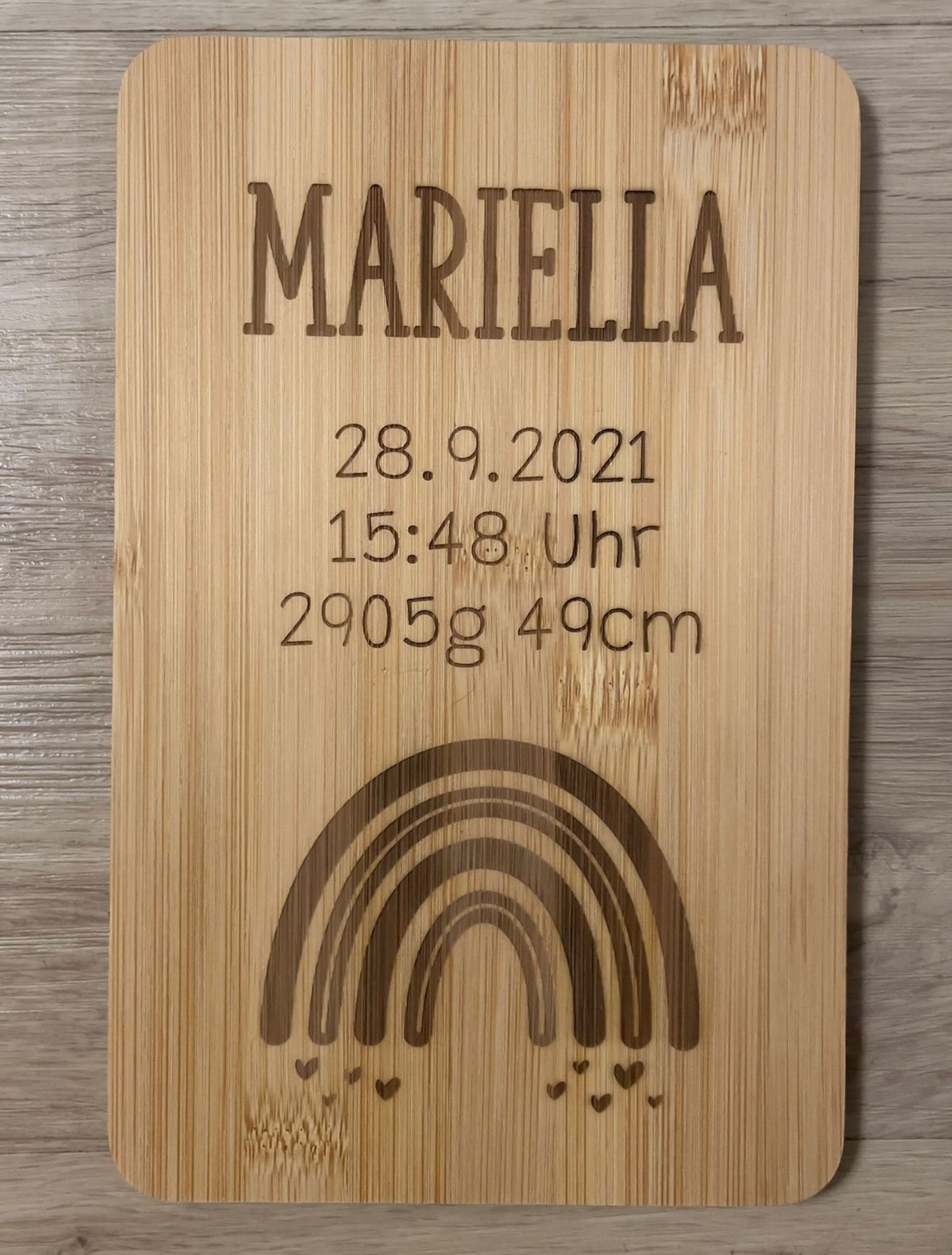 Geburtstafel Holz