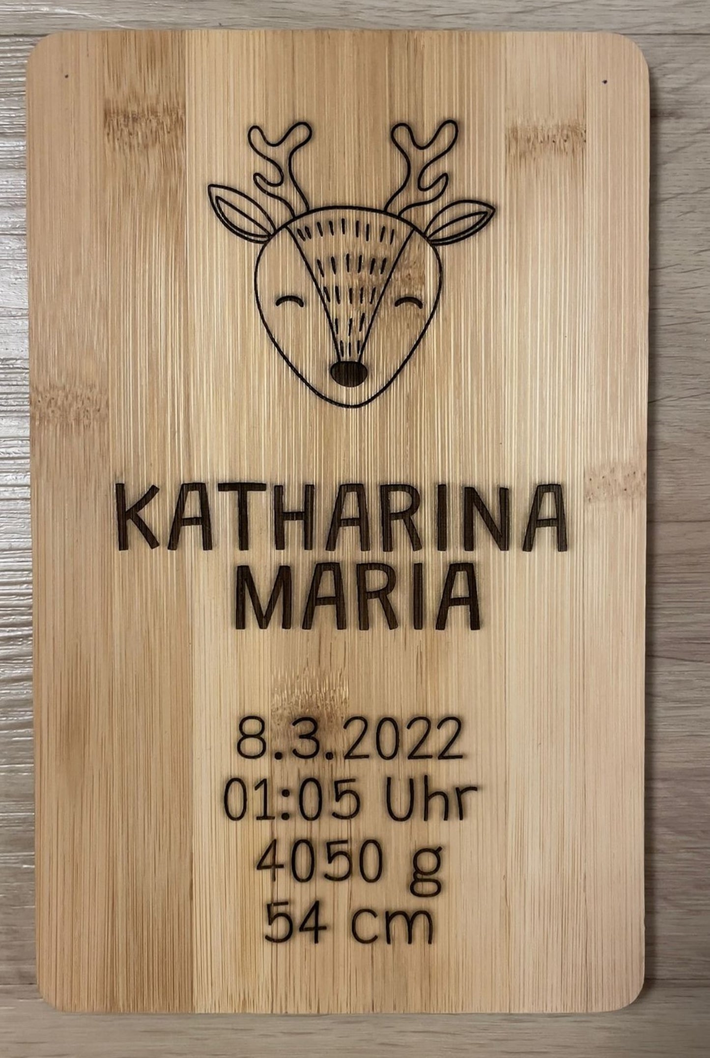 Geburtstafel Holz