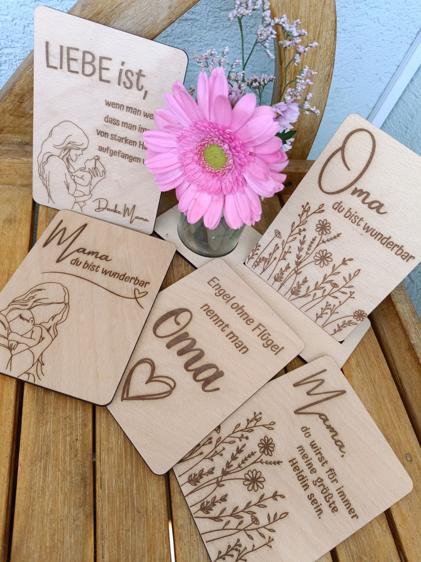 Holzkarte einzeln