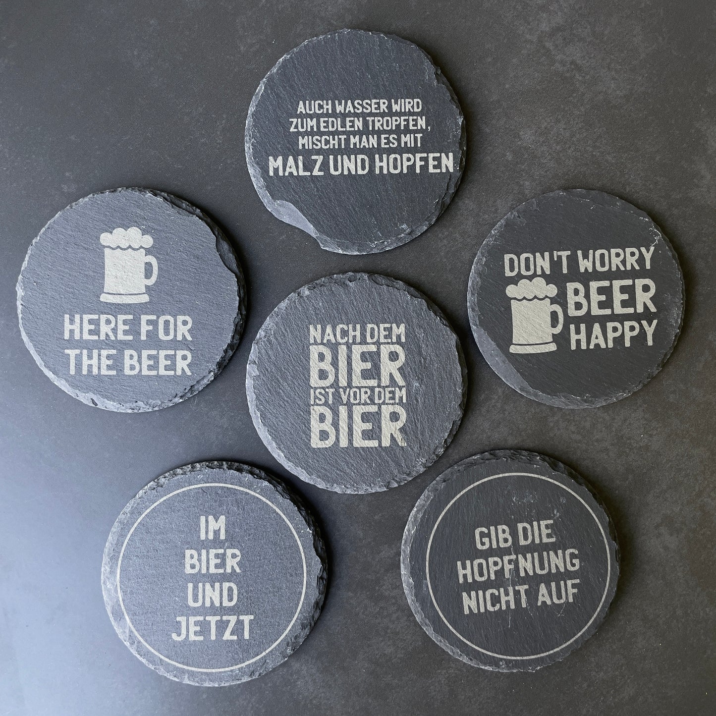 Schieferplatten BIER