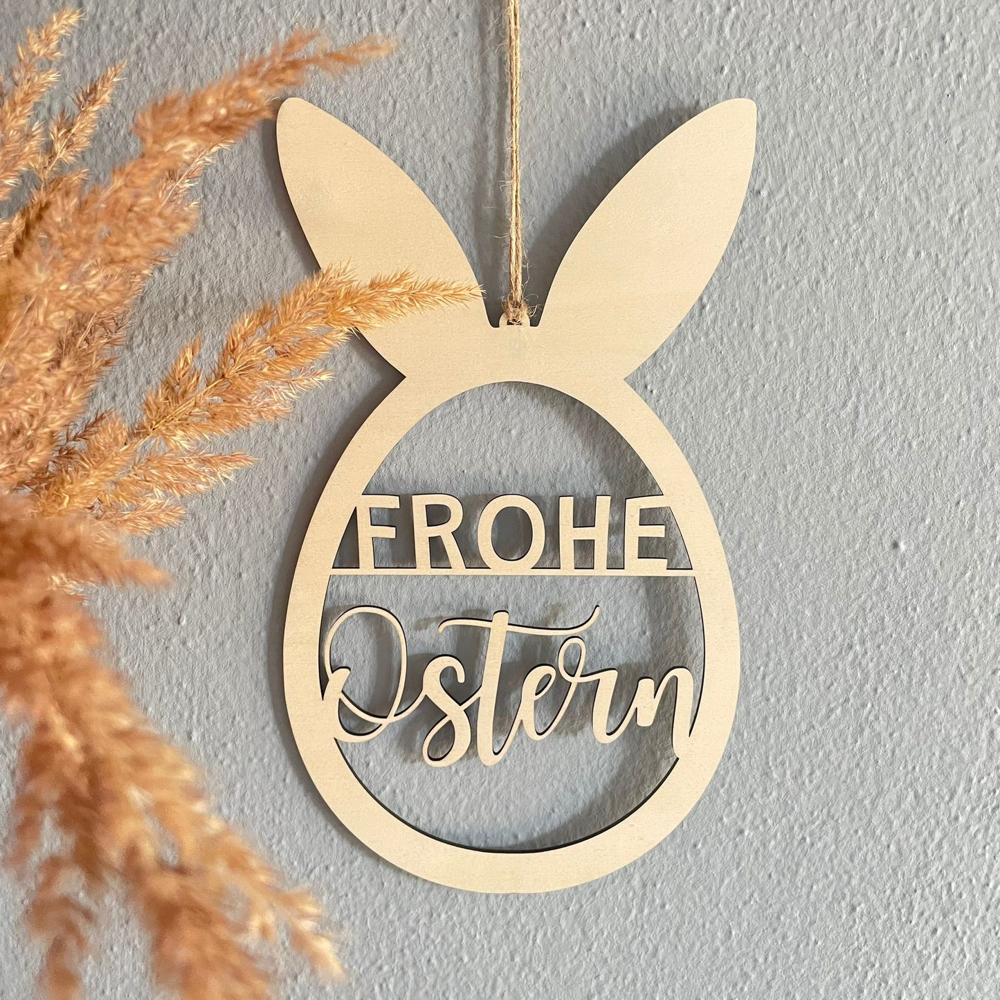 Frohe Ostern Holzschild