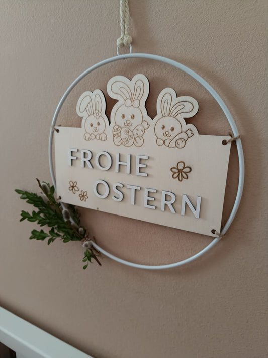 Frohe Ostern Metallring