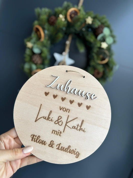 Zuhause Schild